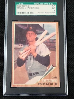 1962 Topps #425 Carl Yastrzemski SGC 86 7.5 Great Color!!  - Image 1 of 2