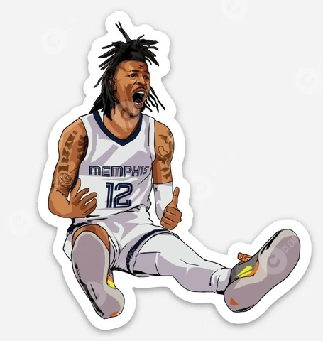 Ja Morant MAGNET - Memphis Grizzlies NBA Murray State Slam Dunk Cover