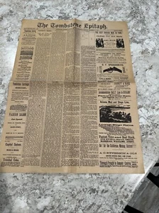 THE TOMBSTONE EPITAPH 1881 REPRINT OF THE O.K. CORRAL GUNFIGHT - Picture 1 of 8