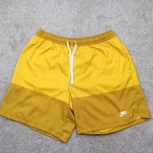 Nike Sportswear Essentials Shorts Mens XL Yellow Colorblock Lined Flow 8" inseam - Picture 1 of 11