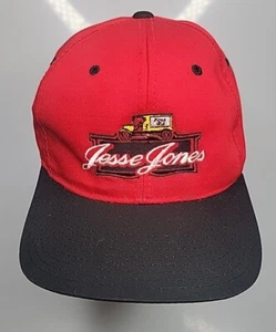 Vtg Jesse Jones Red Snapback Yupoong Hat DR - Picture 1 of 8