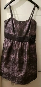 City Chic brand 'NEW' XS Dress, string straps,Eggplant/Black, Tuille trim - Picture 1 of 7