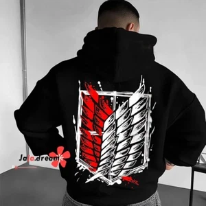 Attack on Titan Anime Manga Kapuzen Sweatshirt Hoodie Hooded Sports Sweater Coat - Picture 1 of 2
