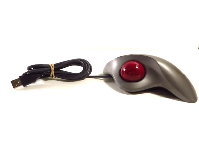 Logitech TrackMan Wheel Mouse USB Optical Trackball Mouse Silver T-BB18 Tested - Image 1 of 4