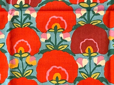 Kaffe Fassett / Rowan 绗缝面料 - 风扇花 - 红色 FQ — 第 1/3 张图片