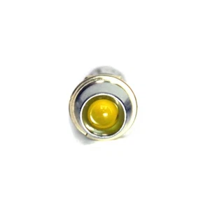 100pc 24V φ5mm LED Indicate Pilot Lamp Color = Yellow φ10x29mm #8015 Brass Case - Picture 1 of 5