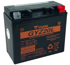 YUASA GYZ20L BATTERY HARLEY DAVIDSON HONDA GOLD WING GL18 BAGGER 31500MCAB21 GW - Picture 1 of 2