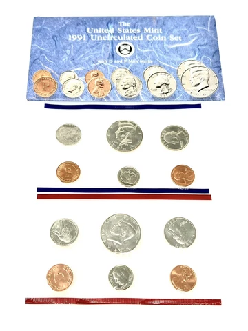 1991 U.S. Mint Set Unc Original Government Packaging OGP - Free Shipping Cover