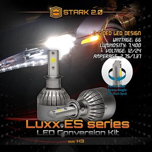 Stark 66W 7400LM Abatible COB Chip Kit LED 6000K 6K Bombillas Luces antiniebla - H3 (A) - Imagen 1 de 10