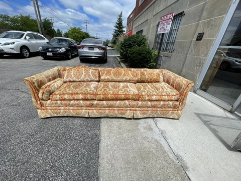 Mid Century Sofa Tuxedo Style Highland House Of Hickory Cover
