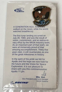 35th Anniversary NASA Space Apollo 11 Enamel Lapel Hat Pin Eagle Has Landed - Picture 1 of 5