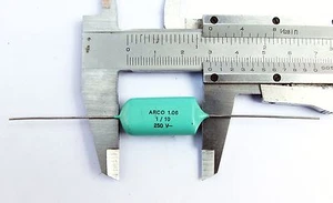4 pcs Arco 1uF 250V Audio vintage axial capacitor NOS Arcotronics - Picture 1 of 1