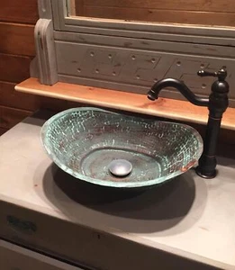Antique Rustic Green Aged Pure Copper Vessel Bathroom Sink Bathtub WashBasin - Picture 1 of 3