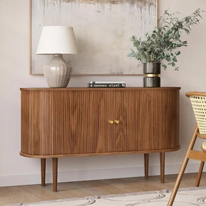 55'' Sideboard Storage Cabinet with Doors and Shelves - Credenza Storage Cabinet - Picture 1 of 8