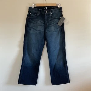 7 for All Mankind A Pocket Relaxed Jeans Women’s Sz 29 Button Fly Whiskered - Picture 1 of 13