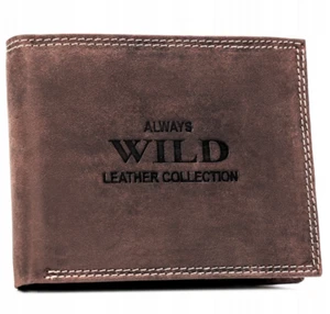 Large natural leather men's wallet without clasp - Always Wild - Picture 1 of 10