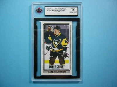 2021/22 O-PEE-CHEE PREMIER TALLBOY NHL HOCKEY CARD P-35 SIDNEY CROSBY KSA 10 OPC - Image 1 of 2