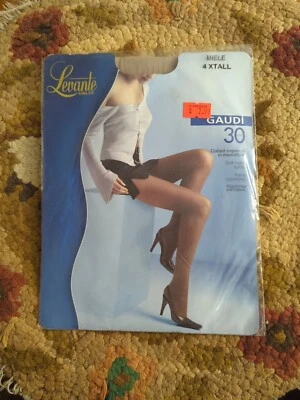 Nuevas Pantimedias Levante Gaudí 30 Control Top Talla 4 XT Miele Desnudo Hechas en Italia  Foto 1 de 4