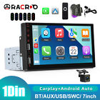 7" Touch Screen Car Stereo 1din Radio Android Apple Carplay Mp5 Player Bt Camera