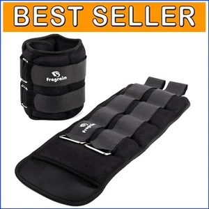 Comfortable Adjustable Ankle Weights - 10 lbs Pair Ideal for Running & Aerobics - Picture 1 of 10