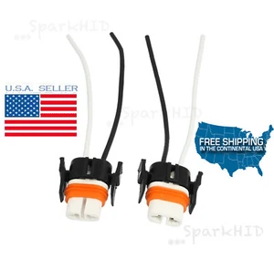 H11 H8 Female Ceramic Connector sockets pigtails PLUGS Grand Cherokee LED HID GM - Picture 1 of 12