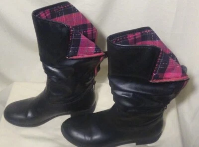 American Eagle Mujer Talla 6 EE. UU. NEGRO Revestido Interior Trasero Cremallera Botas Foto 1 de 4