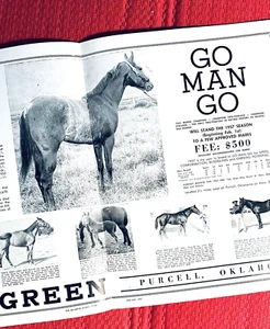 1957 QUARTER HORSE JOURNAL, Antique Magazine - "GO MAN GO" ...BIG 2 PAGE AD!! - Imagen 1 de 19