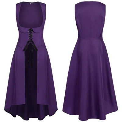 Vestido medieval renacentista vestido celta cosplay bata doncella niña disfraz Foto 1 de 4