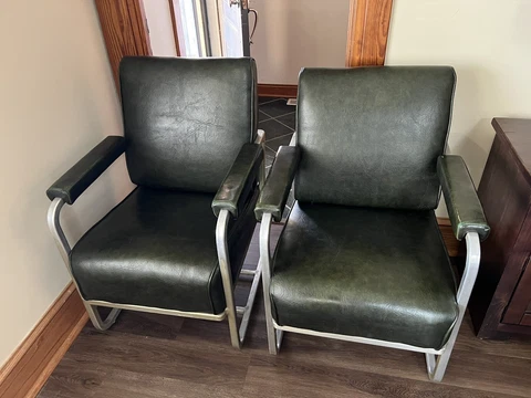 Pullman Mid Century Vintage Train Chairs Art Deco Cover