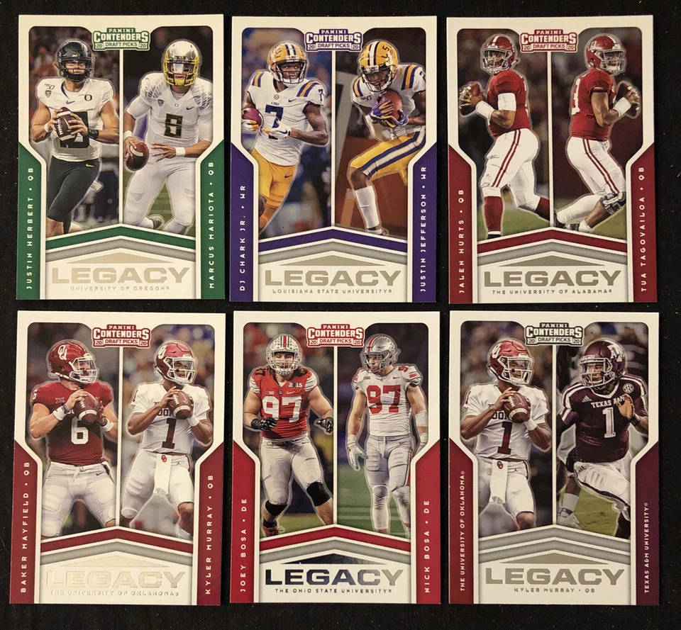 2020 Panini Contenders Draft Picks Football Legacy Insert Cards Singles You Pick - Image 1 of 2