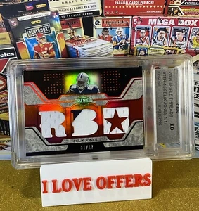 1/17 2008 TOPPS TRIPLE THREADS FELIX JONES JERSEY RARE REFRACTOR CGS 10 READ - Picture 1 of 8