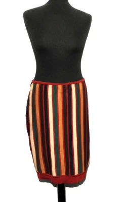 GREAT JEAN PAUL GAULTIER MAILLE WIDE STRIPE MINI SKIRT FUZZI MULTICOLOUR 12 UK - Image 1 of 4