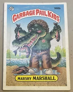 1986 Topps Garbage Pail Kids GPK Sticker Series 3 #100b 🐊 Marshy MARSHALL 🐊 - Picture 1 of 6