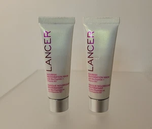 Menge 2 - 0,25 flüssige Unzen - Lancer Pflegen Rehydrationsmaske - Reisegröße Neu Versiegelt - Bild 1 von 6