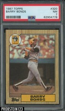 1987 Topps #320 Barry Bonds Pittsburgh Pirates RC Rookie PSA 7 NM