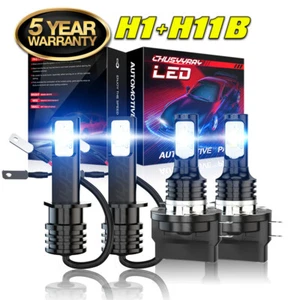 H1+H11B LED Light 4 Bulbs Headlights Combo Kit For KIA FORTE 2010 2011 2012 2013 - Picture 1 of 24