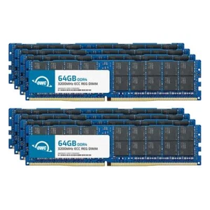 OWC 512 GB (8x64 GB) DDR4 3200 MHz 2Rx4 ECC memoria registrata RDIMM 288pin RAM - Foto 1 di 7
