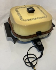 VTG 70s Sunbeam Electric Frying Pan Skillet W/Slow Cooker Ceramic Crock Insert - Picture 1 of 15