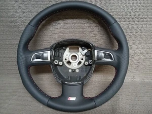 ORIGINAL LENKRAD Sport Audi S-Line Audi A4 A6 C6 8P0 Multifunktion NEU BEZOGEN - Afbeelding 1 van 2