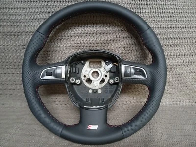 ORIGINAL LENKRAD Sport Audi S-Line Audi  A4 A6 C6 8P0 Multifunktion NEU BEZOGEN - Bild 1 von 2