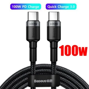 Baseus 100W/60W USB C to Type C PD Fast Charger Cable For iPhone 15 Samsung - Picture 1 of 4