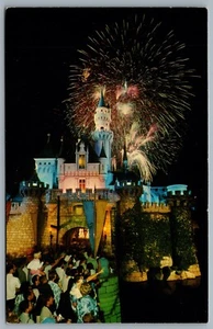Postcard Anaheim CA c1960s Disneyland Fantasy In The Sky Fireworks 01110486 - Picture 1 of 2