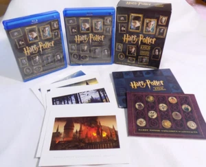 Harry Potter Complete 8 Films 16 BLU RAY + Film Prints, Book of Artifacts - Foto 1 di 13