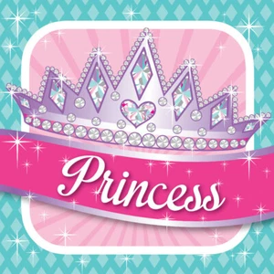 Princess Party Supplies Lunch Napkins 16 Pack Girl Birthday Pink Tableware Tiara - Picture 1 of 1