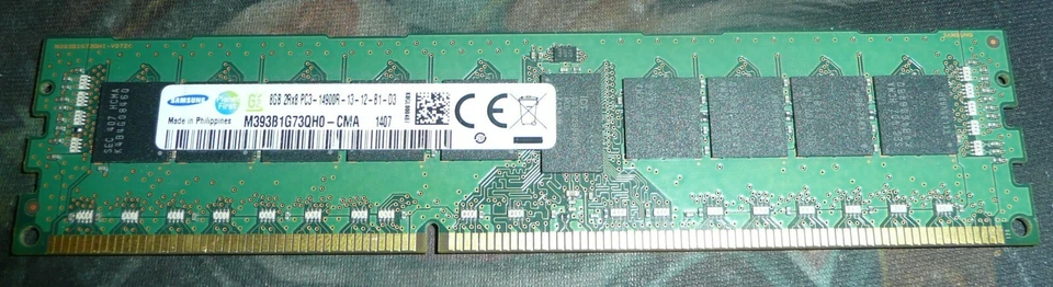 Samsung 8GB (1x8GB) PC3-14900R Registered Server RAM Memory M393B1G73QH0-CMA - Image 1 of 1