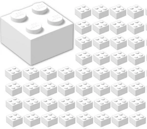 ☀️50x NUEVO LEGO 2x2 Ladrillos BLANCOS (# 3003) Piezas a Granel Edificio de la Ciudad - Imagen 1 de 2