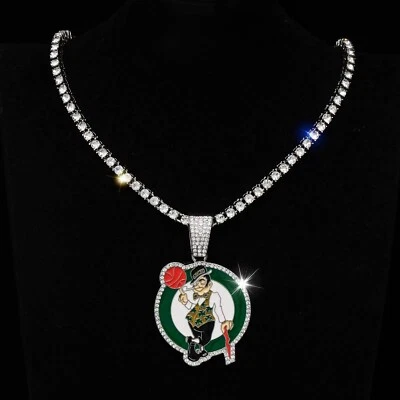 Gold / Silver Boston Celtics Pendant  Necklace - Imagem 1 de 2