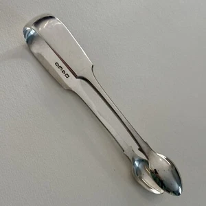 Victorian Silver Plated Fiddle Pattern Sugar Tongs - Picture 1 of 7