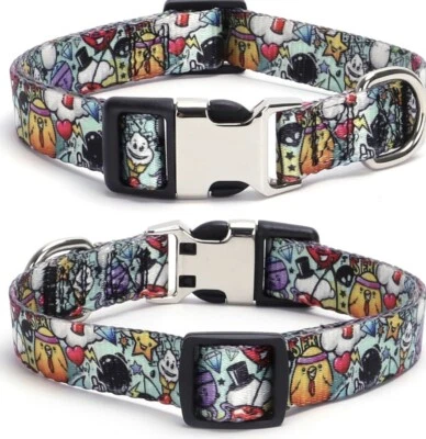 Dog Collar Durable Adjustable Cute Soft Fancy Puppy Collars Size Large Nylon - Image 1 of 4