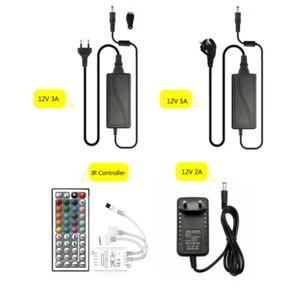 RGB LED Stripe Zubehör 12V 24V 3A 5A 10A Netzteil Fernbedienung Controller Trafo - Bild 1 von 19
